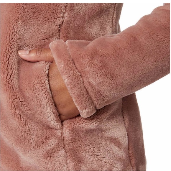 32 DEGREES HEAT. Pink Plush Zipper Jacket. Side Pockets. S-XS. 2- Pocs i… - Picture 4 of 12